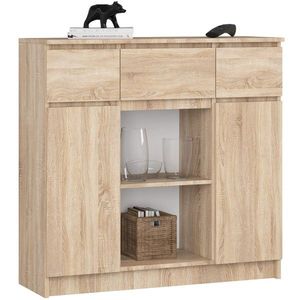 Ak furniture Komoda Baros 101 cm dub sonoma obraz