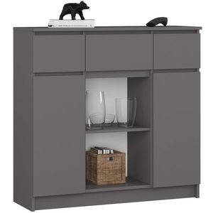 Ak furniture Komoda Baros 101 cm grafitová obraz