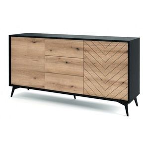 Piaski Komoda Diamond 153, 5 cm I dub/černá obraz