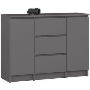 Ak furniture Komoda Girgo 101 cm grafit obraz