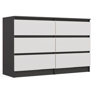 TP Living Komoda Malwa M6 120 cm antracit/bílá obraz