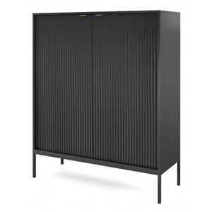Piaski Komoda Nova 104 cm černá/černý rám obraz