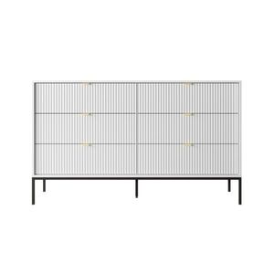 Piaski Komoda Nova 154 cm se zásuvkami bílá/černá obraz