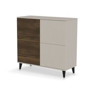 HALMAR Komoda Random 100 cm kašmír/ořech obraz