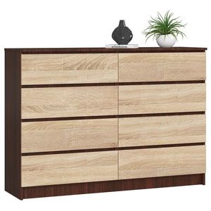 Ak furniture Komoda Rollo X 138, 4 cm wenge/dub sonoma obraz