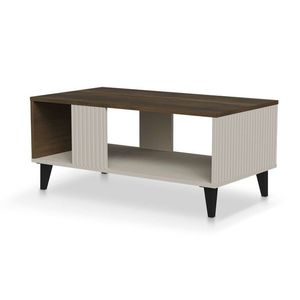 HALMAR Konferenční stolek Random 92 cm kašmír/ořech obraz