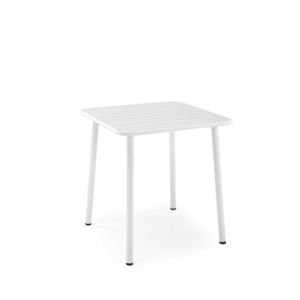 HALMAR Kovový zahradní stůl Bosco 70 cm bílý obraz