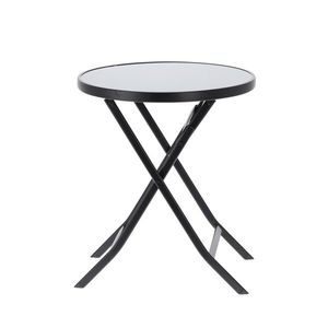 Garden Line Kulatý skládací zahradní stolek Buddy 60 cm černý obraz