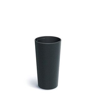Prosperplast Květináč Lamie Slim Eco Wood antracit, varianta 20 cm obraz