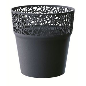 Prosperplast Květináč s krajkou Tree antracit, varianta 12 cm obraz