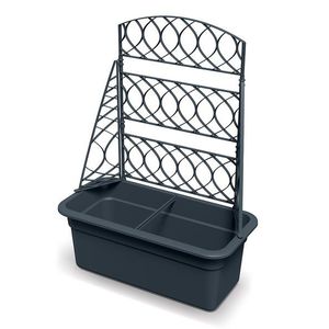 Prosperplast Květináč s pergolou Blomas 58 cm antracitový obraz