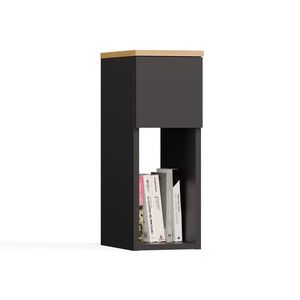 TP Living Noční stolek Galax 20 cm antracit/dub artisan obraz