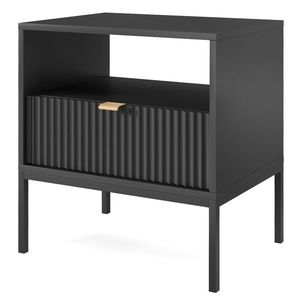 Piaski Noční stolek Nova 54 cm černý/černý rám obraz