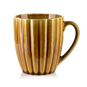 Affekdesign Porcelánový hrnek EVIE 360 ml hořčicově žlutý obraz
