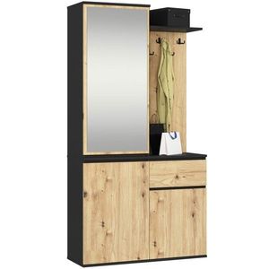 Ak furniture Předsíňová stěna Entro černá/dub artisan obraz