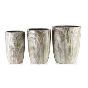 Mondex Since 1986 Sada 3 obalů na květináče Neva Marble 02 mramorová/béžová obraz