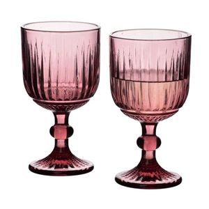 Allesken Sada 4 ks sklenic na stopce ELISE 350 ml fialová obraz