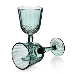 Mondex Sada 4 ks sklenic na stopce ELLA 300 ml zelená obraz