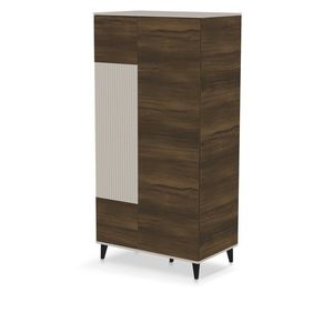 HALMAR Šatní skříň Random 90 cm kašmír/ořech obraz