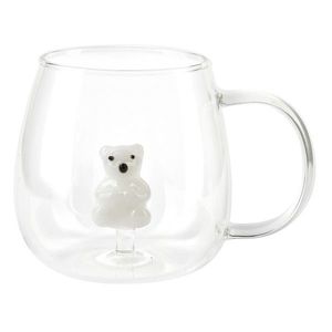 Allesken Skleněný hrnek PETER BEAR 400 ml čirý obraz