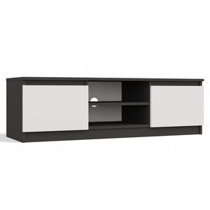 TP Living TV stolek Malwa 120 cm antracit/bílý obraz