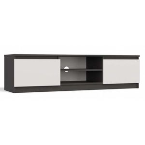TP Living TV stolek Malwa 140 cm antracit/bílý obraz