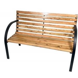 Kontrast Zahradní lavička Fugra 122 cm hnědá/černá obraz