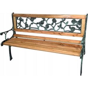 Kontrast Zahradní lavička Rosisa 126 cm hnědá/černá obraz