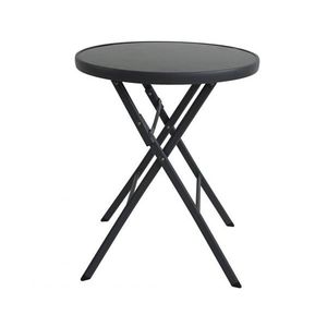 Zahradní stolek skládací ModernHome 60 cm černý obraz