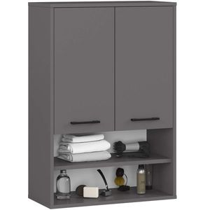 Ak furniture Závěsná koupelnová skříňka Fin W64 2D 64 cm grafit obraz