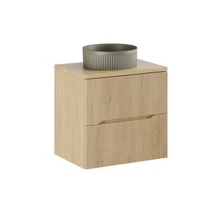 Comad Závěsná skříňka Nordic Beyond s deskou a umyvadlem 60 cm dub cremona obraz
