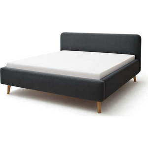 Tmavě šedá čalouněná dvoulůžková postel 180x200 cm Mattis – Meise Möbel obraz