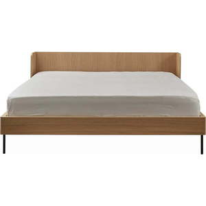 Dvoulůžková postel v dekoru dubu 180x200 cm v přírodní barvě Wrap – Bonami Selection obraz