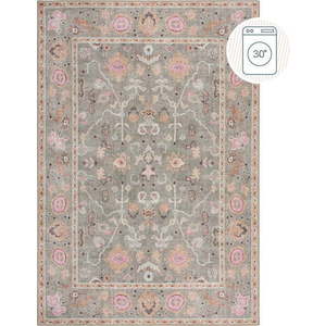 Světle zelený pratelný koberec 190x290 cm Una Floral – Flair Rugs obraz