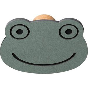 Šedozelený nástěnný ocelový háček Frog Dot Nupo – LIND DNA obraz