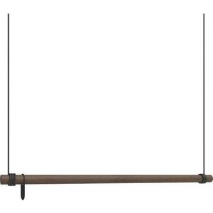 Hnědý nástěnný stojan na oblečení z dubového dřeva 110x200x4 cm Swing L – LIND DNA obraz