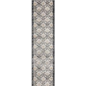 Tmavě šedý/slonovinový běhoun 80x300 cm Soft Viskan – FD obraz