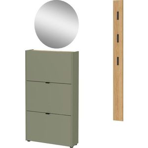 Předsíňová sestava v přírodní barvě/taupe 101x200x22 cm Ameca – Germania obraz
