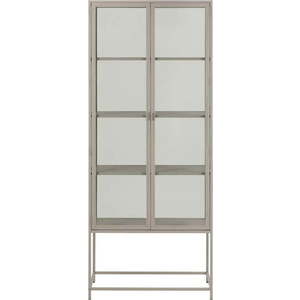 Šedá vitrína 77x186x35 cm Seaford – Actona obraz