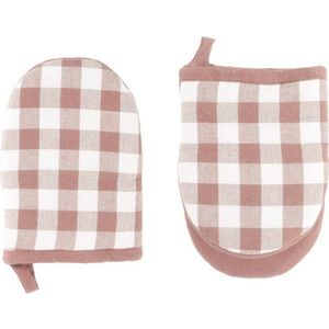 Bavlněné kuchyňské rukavice v sadě 2 ks Gingham – Tiseco Home Studio obraz