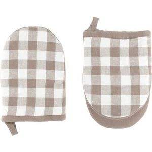 Bavlněné kuchyňské rukavice v sadě 2 ks Gingham – Tiseco Home Studio obraz
