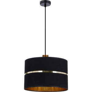 Černé závěsné svítidlo s textilním stínidlem ø 30 cm Assam – Candellux Lighting obraz