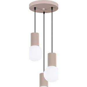 Taupe závěsné svítidlo se skleněným stínidlem ø 25 cm Orbital – Nice Lamps obraz