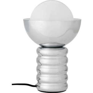 Stolní lampa ve stříbrné barvě se skleněným stínidlem (výška 32 cm) Spike – Bloomingville obraz