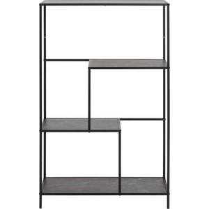 Matně černá knihovna v dekoru mramoru 72x170x32 cm Infinity – Actona obraz