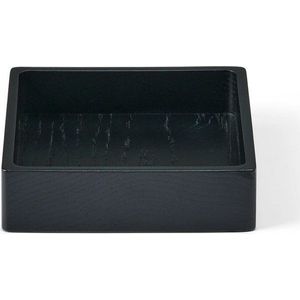 Černý dekorativní dřevěný úložný box 11x11x3 cm Square S – LIND DNA obraz