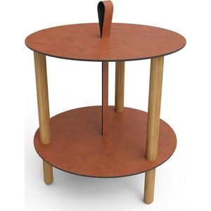 Kulatý odkládací stolek ø 48 cm Strap L Bull – LIND DNA obraz