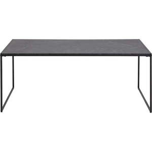Matně černý konferenční stolek s deskou v dekoru mramoru 60x120 cm Infinity – Actona obraz
