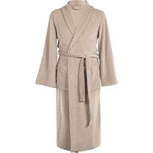 Taupe župan z mikroplyše velikost S/M Elena – Tiseco Home Studio obraz