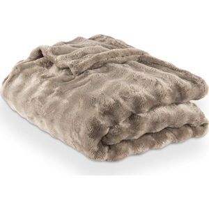 Taupe deka z mikroplyše 150x200 cm Wave – Tiseco Home Studio obraz